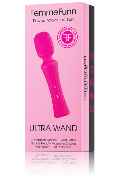 Ultimate Pleasure: 10 Mode Waterproof Silicone Wand Vibrator with Flexible Head and Magnetic Charge