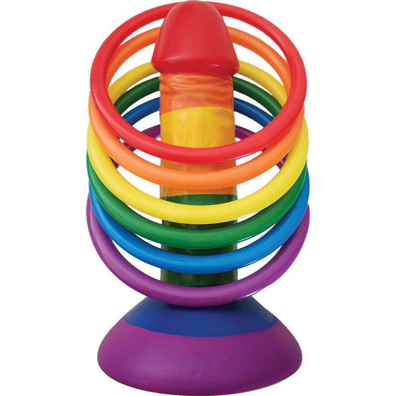Rainbow Pecker Ring Toss: The Perfect Party Game for Laughter and Fun!