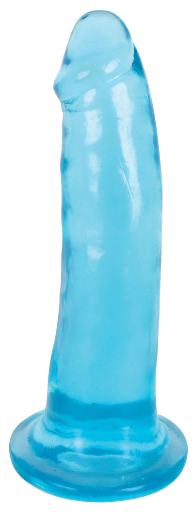 Get Hands-Free Pleasure with our Slim See-Thru Dildo - Made in the USA from Ultra Premium PVC!