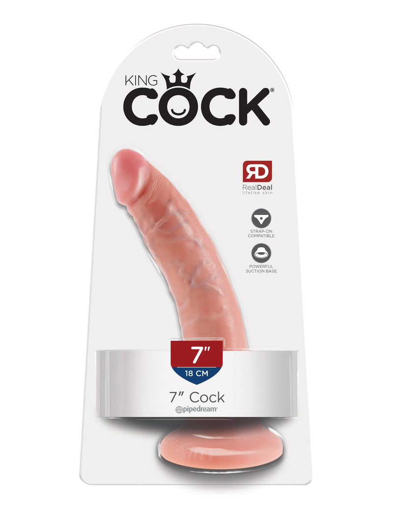 King Cock 7-Inch Realistic Dildo with Suction Cup Base