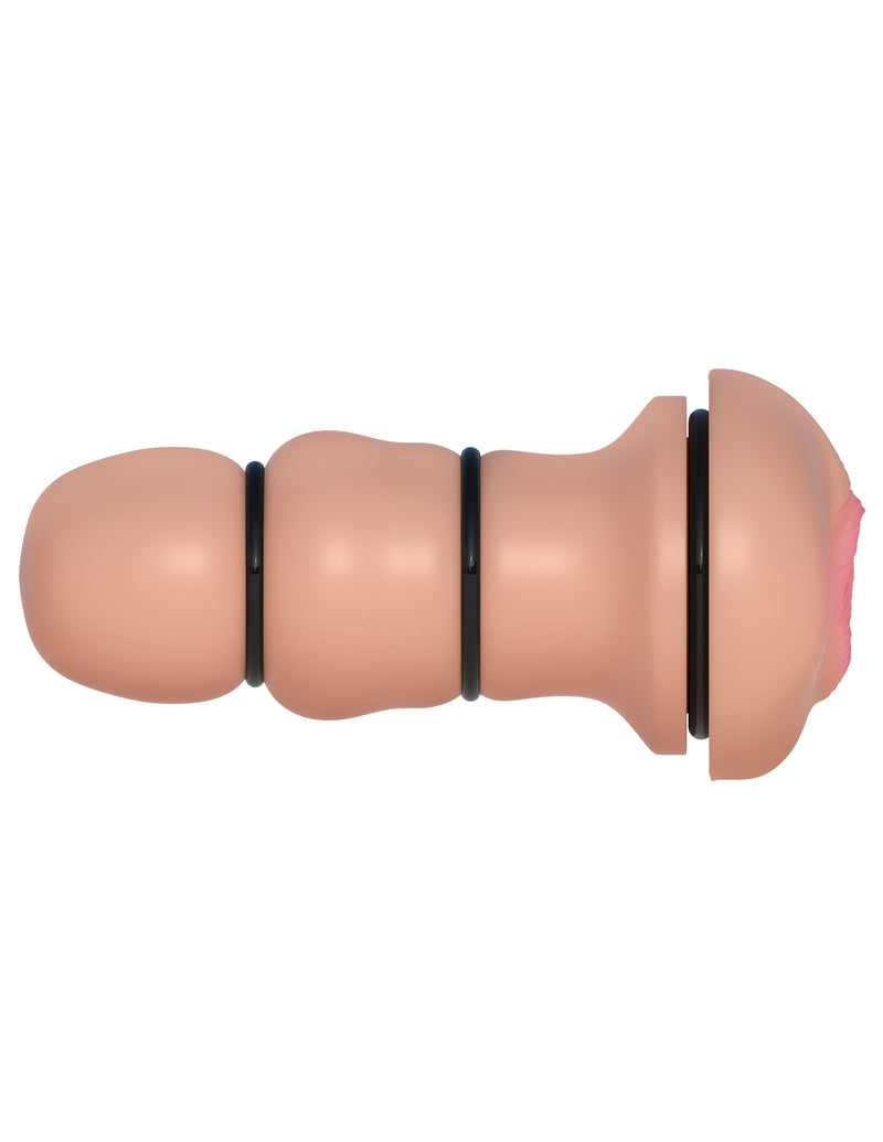 Ultimate Masturbation Aid for Males with Tight and Textured Core and 3 Silicone Rings for Extra Squeeze - Fanta Flesh for Mind-Blowing Pleasure!