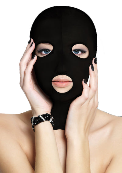 Spandex 3-Hole Hood Mask for Sensual Playtime - Keep Your Submissive Incognito and in Full Control