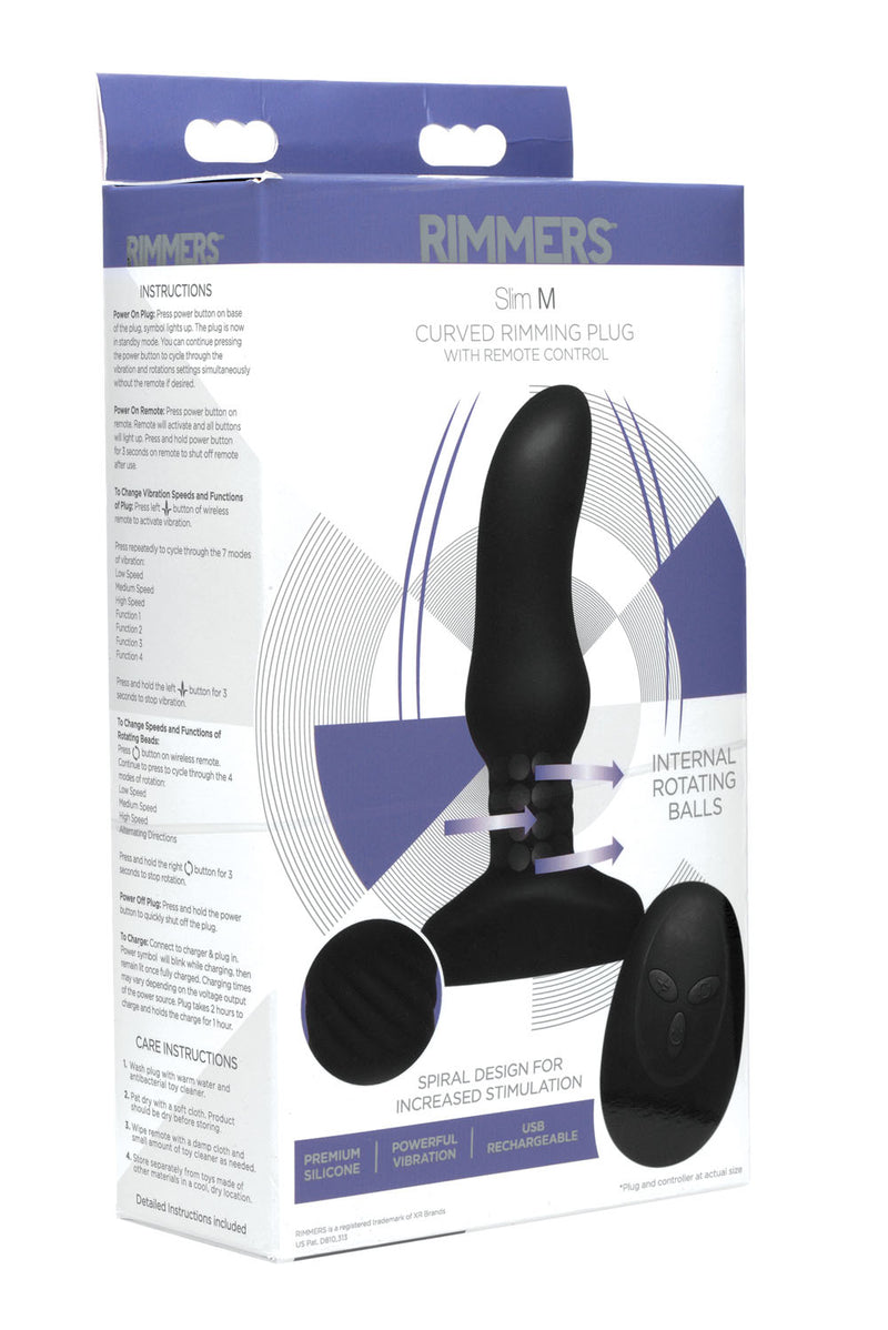 Experience Intense Anal Pleasure with the Model M Rimmer - A Wireless Remote-Controlled Anal Massager with Rotating Beads and Vibration Patterns.