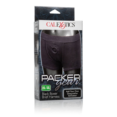 Packer Gear Black Boxer Harness for Comfortable and Sexy Strap-On Play