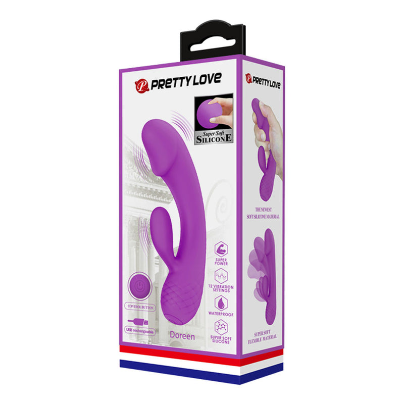12 Function Rechargeable G-Spot Rabbit Vibrator - Experience Dual Motor Power and Deeper Pleasure