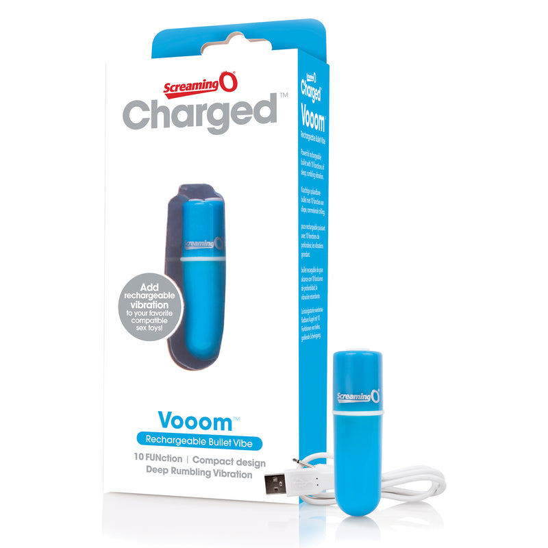 Powerful and Waterproof: The Charged Vooom Bullet Vibe with Rumbling Vooom Technology and USB Rechargeable Functionality.