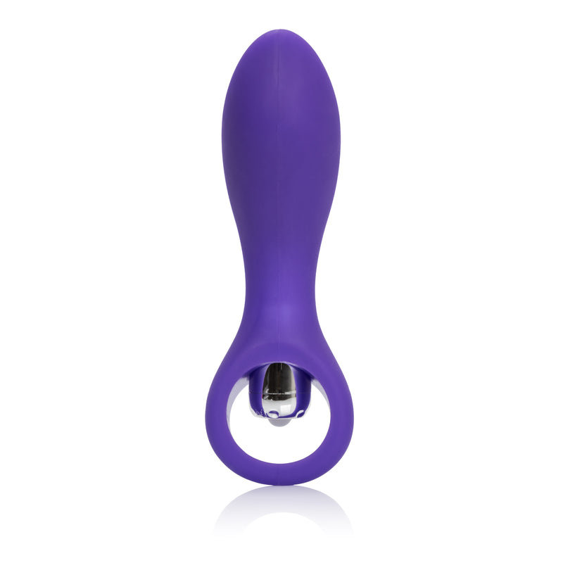 Silicone Booty Probe with Powerful Vibrations and Easy Control Handle - Waterproof and Phthalate-Free for Safe and Sensual Play.