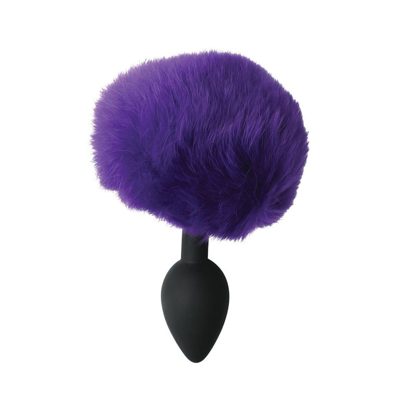Rabbit Fur Butt Plug with Smooth Silicone Finish for Enhanced Pleasure and Easy Cleaning.