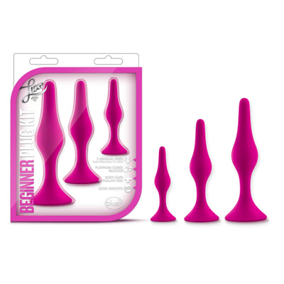 Explore Booty Play with the Luxe Beginner Plug Kit - Three Sizes of Smooth Silicone Plugs for Comfortable Extended Wear