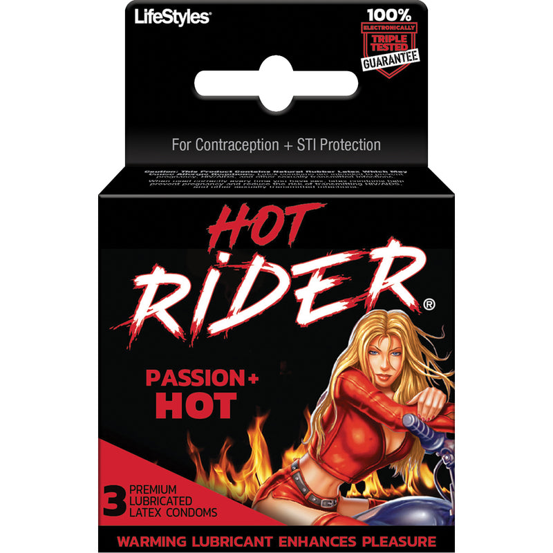 Hot Rider Warming Lubricated Condoms - Elevate Your Pleasure Game!