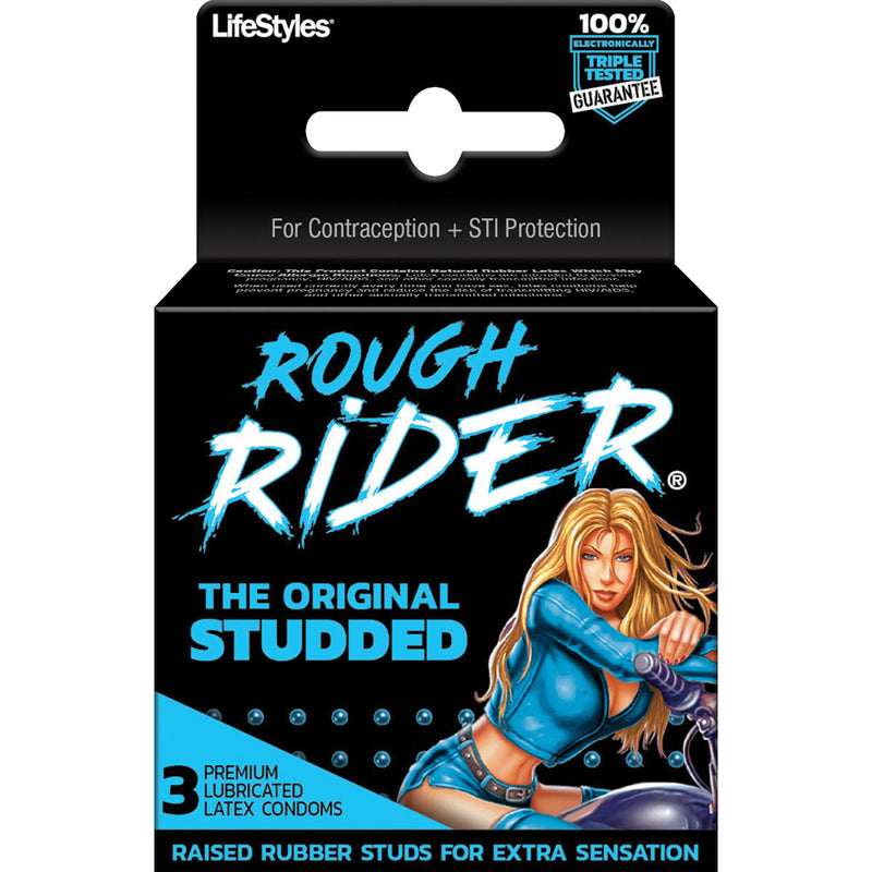 Maximize Your Pleasure with Rough Rider Studded Condoms - Specially Lubricated for Heightened Sensation!