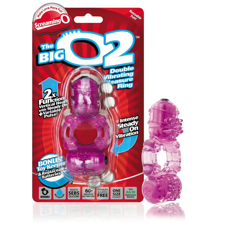 Double Your Pleasure with the Big O 2 Vibrating Erection Ring - Perfect for Couples Looking for Simultaneous Pleasure!