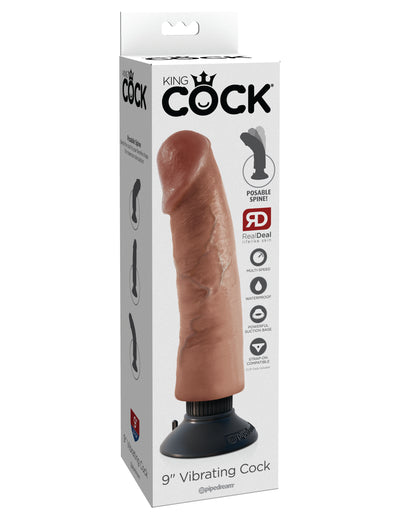 Experience Royal Pleasure with the Posable King Cock Vibrator - 9 Inches of Multi-Speed Bliss!