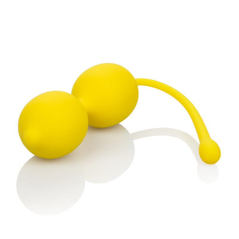 Revitalize Your Love Muscle with Two Piece Lemon Kegel Set - Strengthen Pelvic Muscles, Increase Sexual Pleasure, Hygienic Silicone, 6 Weights.
