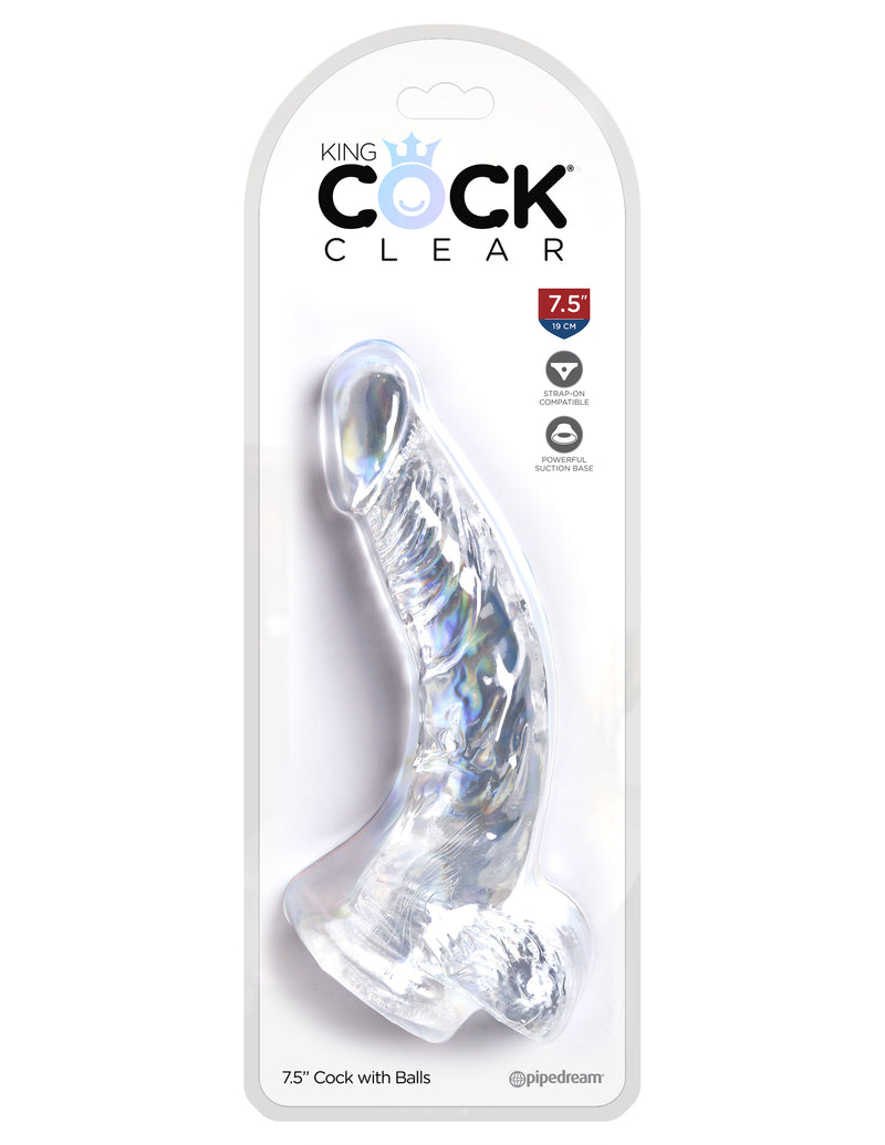 Experience Lifelike Pleasure with the King Cock Clear Dildo and Suction Cup Base