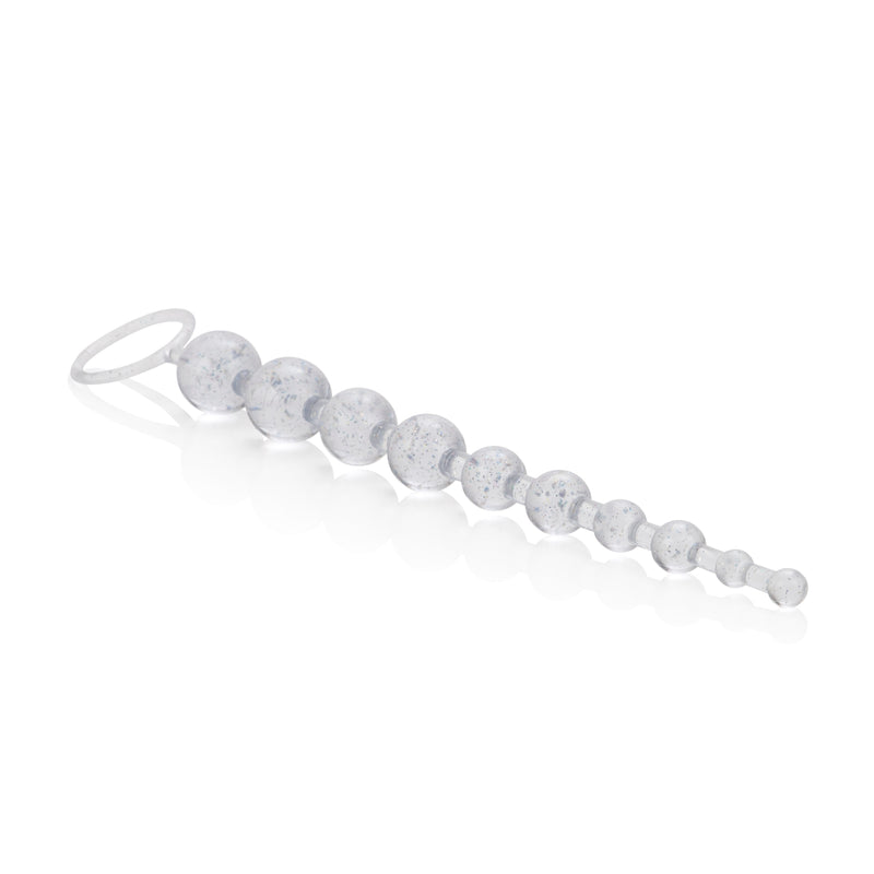 Glittered Anal Beads for Ultimate Pleasure and Satisfaction - Platinum X-10 Beads