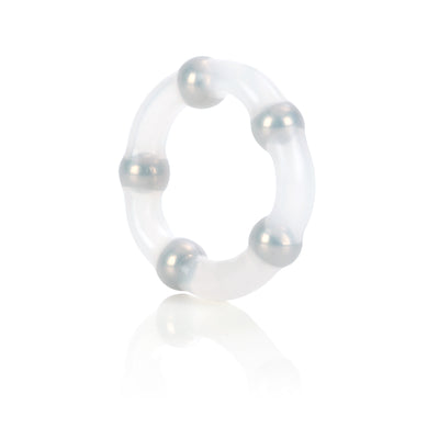 Stretchy Enhancer Ring with 5 Metal Stimulation Beads for Mind-Blowing Pleasure!
