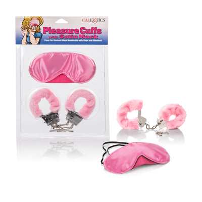 Metal Cuffs and Blindfold Set for Playful Restraint and Sensory Exploration.