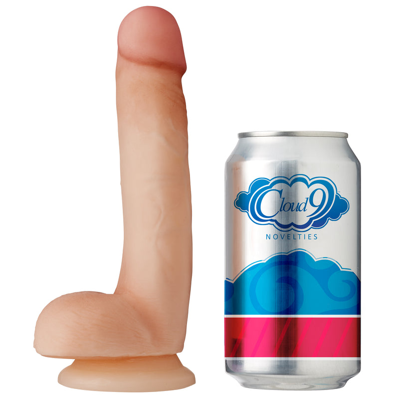 Realistic 7 Inch Dual Density Dildo with Suction Cup Base and Cock Rings for Ultimate Pleasure