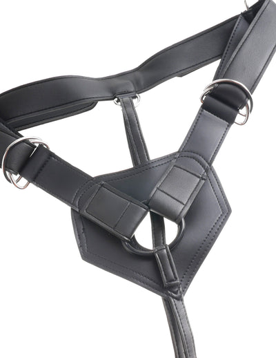 Experience Regal Pleasure with the King Cock Strap-On Harness and 9" Cock! Perfect for Spicing Up Your Sex Life.