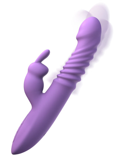 Her Thrusting Silicone Rabbit: The Ultimate Vibrator with Vibration, Thrusting, Gyration, Clit Stimulation, and Warming