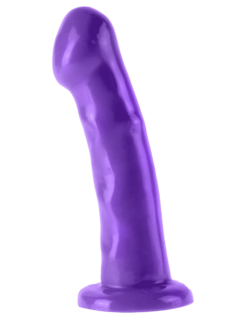 Purple Pleasure: 6" Dillio Delivers G-Spot Stimulation with Safe, Phthalate-Free Design and Suction-Cup Base for Hands-Free Fun!