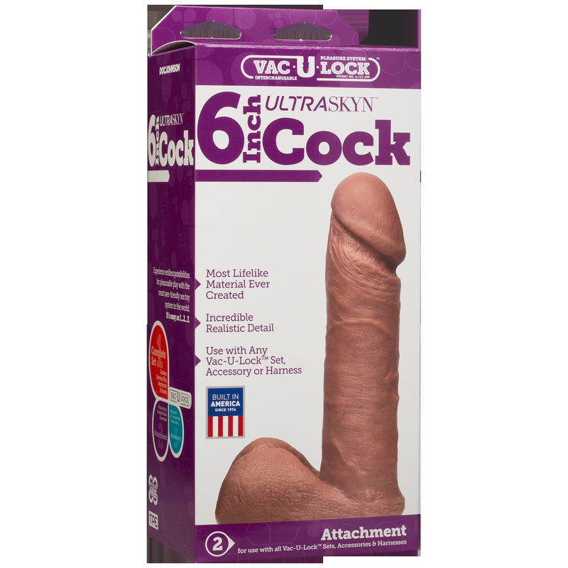 Ultra-Realistic Dual Density Cock with Vac-U-Lock Attachments for Authentic Play - 6 Inches