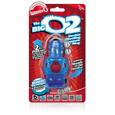 Double Your Pleasure with the Big O 2 Vibrating Erection Ring - Perfect for Couples Looking for Simultaneous Pleasure!