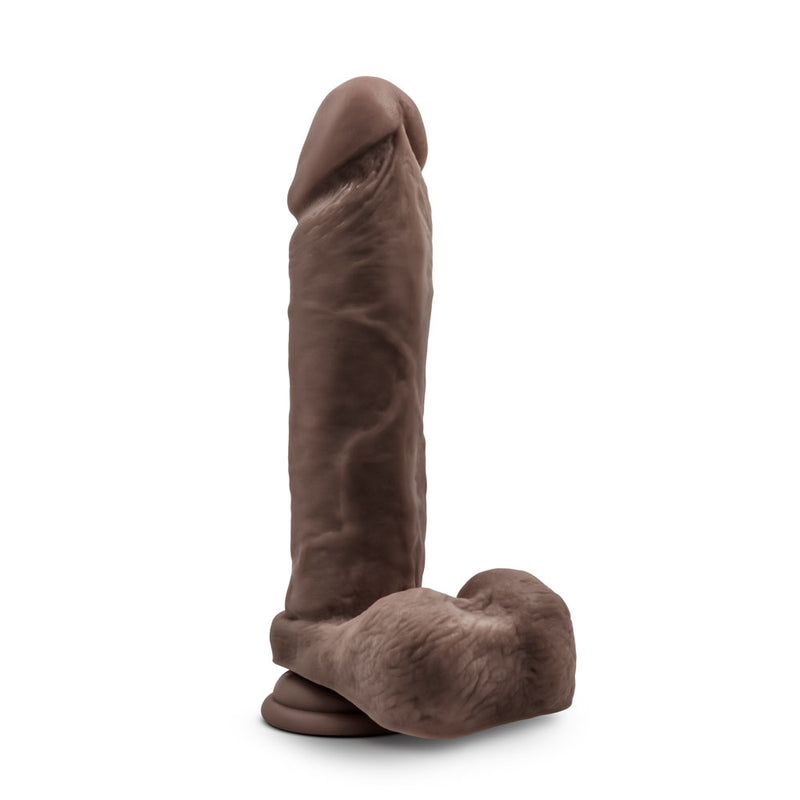 Get Ultimate Satisfaction with the Au Naturel 9.5 Inch Dildo - Sensa Feel Dual Density, Flexible Spine, and Strong Suction Cup Base!