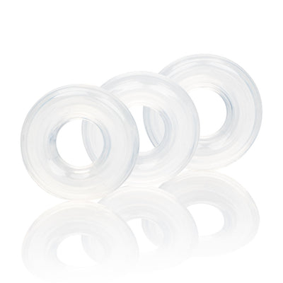 Enhance Your Pleasure with Silicone Stacker Rings - Set of 3 Flexible Cock Rings for Perfect Fit and Total Control