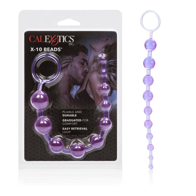 Experience Ultimate Pleasure with X-10 Anal Beads - 10 Graduated Beads for Unforgettable Sensations!