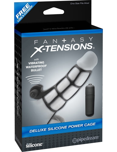 Silicone Power Cage with Vibrating Clit Stimulator for Ultimate Pleasure
