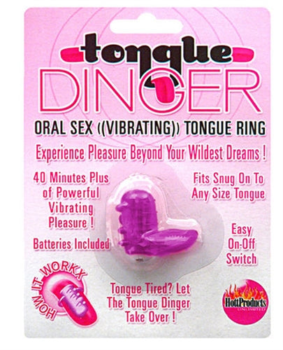 Vibrating Tongue Ring for Ultimate Pleasure - Customize Your Experience with Multi-Function Settings and Disposable Stimulators.