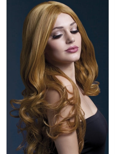 Auburn Long Soft Curl Wig with Fringe - Perfect for Adding a Pop of Color and Achieving the Perfect Hairstyle!