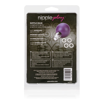 Enhance Nipple Pleasure with Vacuum Bulb and 4 Erection Rings