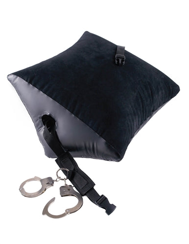 Enhance Your Bedroom Play with the Inflatable Position Pillow and Cuffs Set!