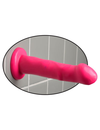 6-Inch Non-Phallic Dildo with Suction Cup Base and Body-Safe Materials for Beginner's Pleasure and Wallbanging Fun!