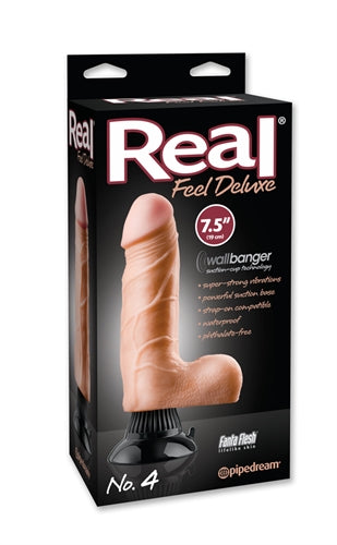 Realistic 7.5-Inch Lifelike Vibrator with Suction Cup Base and Free-Hanging Balls for Ultimate Pleasure and Satisfaction.