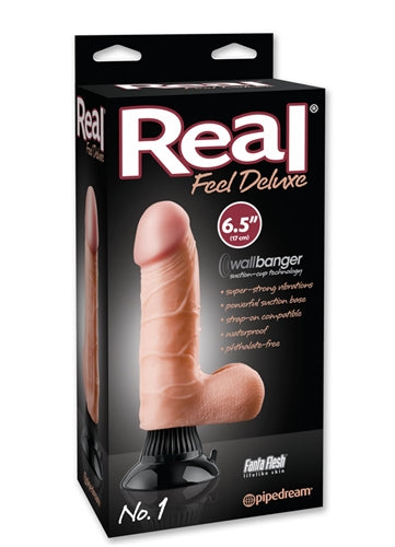 Velvety Realistic Vibrator with Suction Cup Base and Free-Hanging Balls for Ultimate Pleasure!