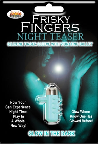 Glow in the Dark Silicone Finger Sleeve Vibrator - Waterproof and Wireless Clit Stimulator for Solo or Couples Play.