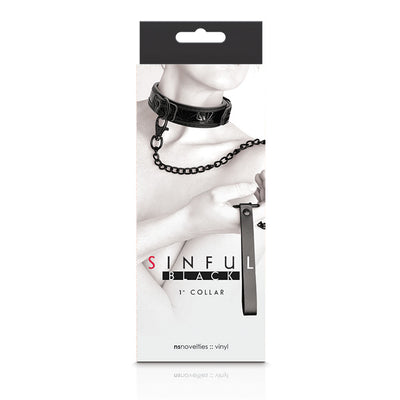 Unleash Your Inner Dominant with Sinful's Adjustable Collar and Leash Set