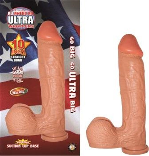 Experience Ultimate Pleasure with the All American Ultra W Hopper 10" Dildo - Realistic, Suction Cup, Phthalate-Free!