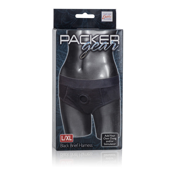 Discreet 2-Panel Harness Briefs: The Perfect Solution for Dual Penetration and Secure Packer Placement