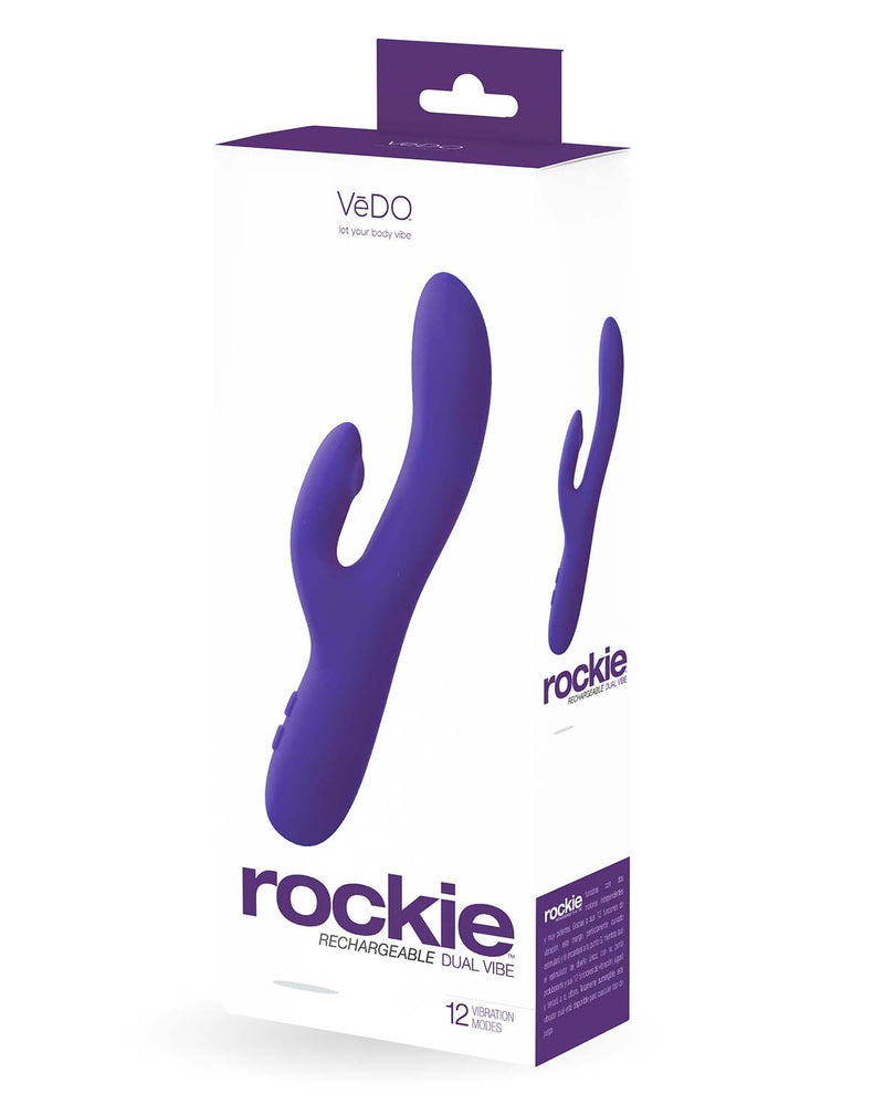 Experience Dual Pleasure with the Rockie Rechargeable Vibe - Submersible with 24 Vibration Modes!
