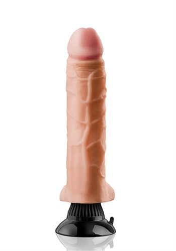 Realistic Dildo Vibrator with Ultra-Strong Suction Cup Base and Vibrations for Ultimate Pleasure - Body Safe and Waterproof.