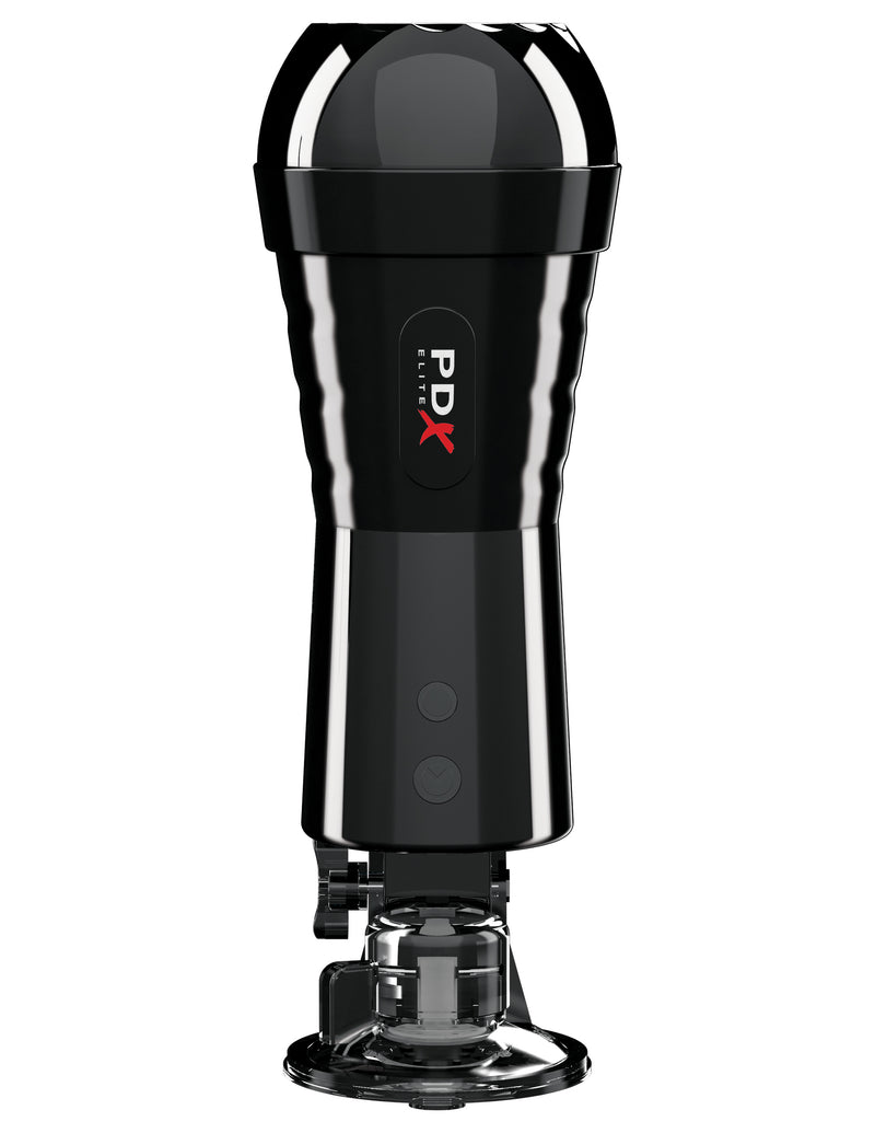 Ultimate Male Pleasure: PDX Elite Vibrating Stroker with Air Bag Technology and Suction Cup