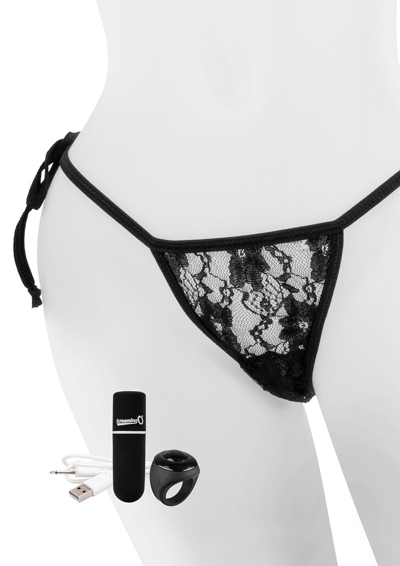 Rechargeable Vibrating Panty Set with Remote Control Ring - Spice Up Your Bedroom!