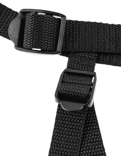 Neoprene Harness with Adjustable Straps and Secure O-Ring for Strap-On Fun.