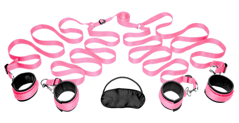 Transform Your Bed into a Bondage Playground with the Frisky Restraint Kit - Experience New Heights of Pleasure!