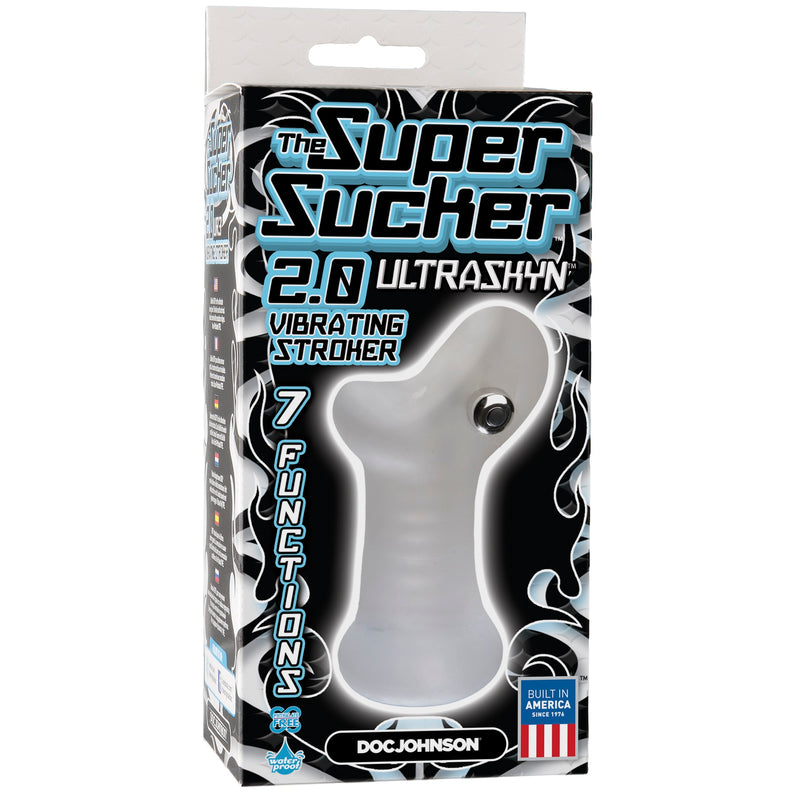 Ultimate Pleasure: Super Sucker 2.0 Vibrating Stroker with Suction and Ribbed Shaft for Mind-Blowing Sensations.
